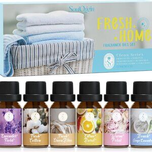 Soul Origin Fresh Home Fragrance Oil Set of 6 Clean Scents New in Box